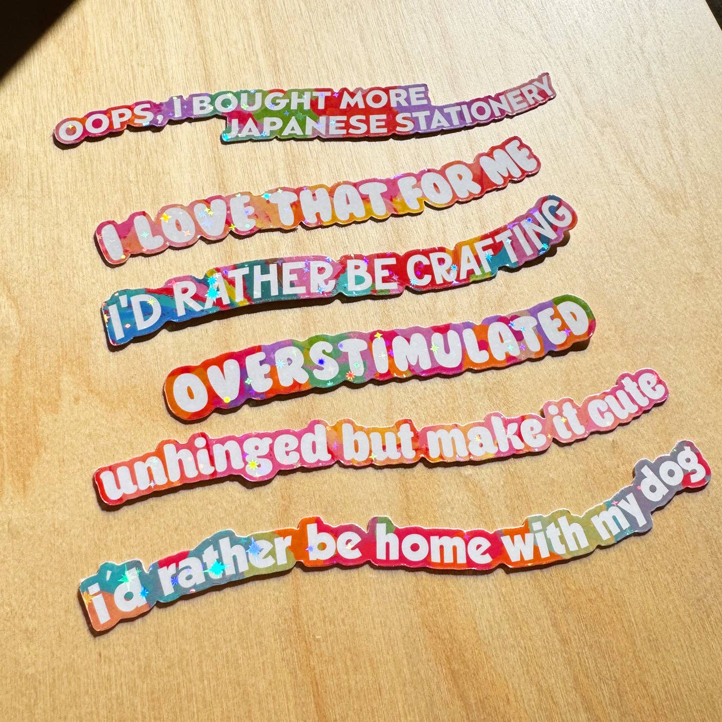 Overstimulated - Funny Type Sticker