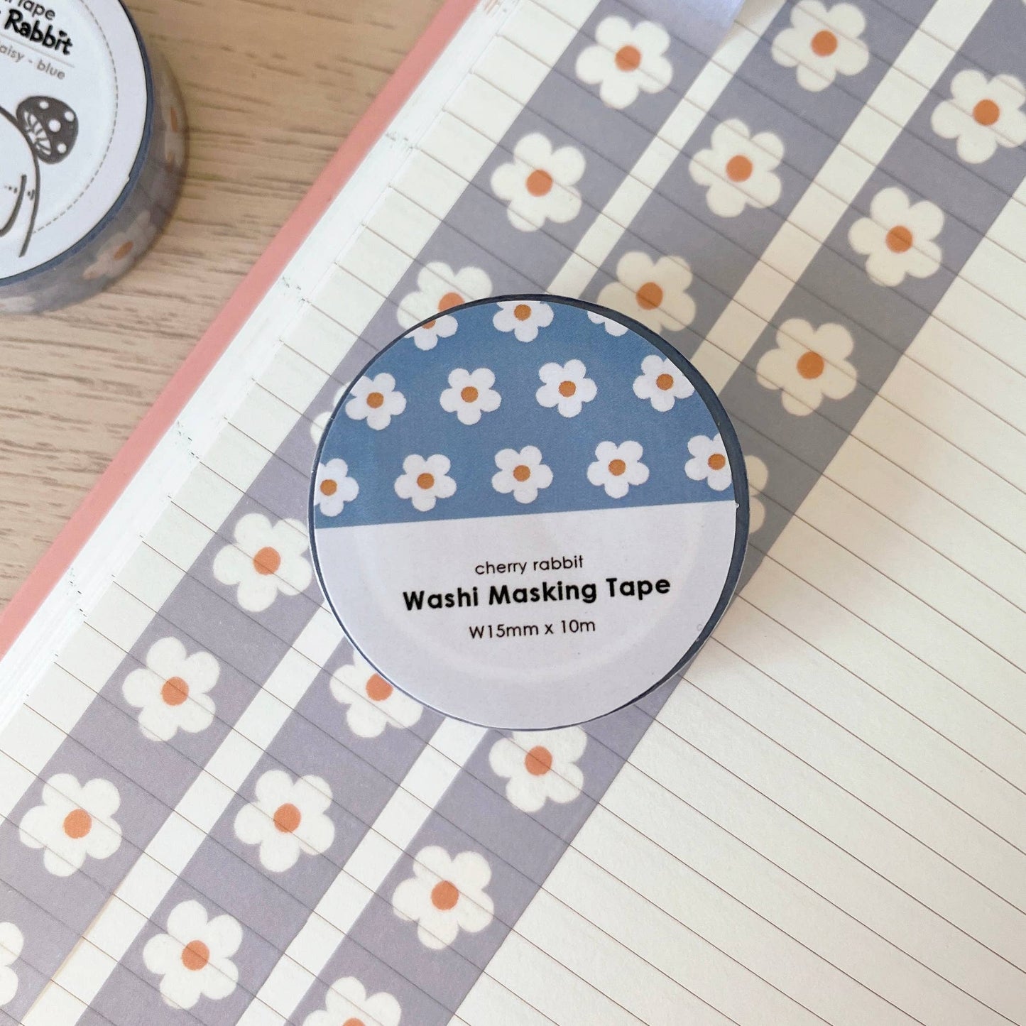 Pastel Daisies Washi Tape: Blue