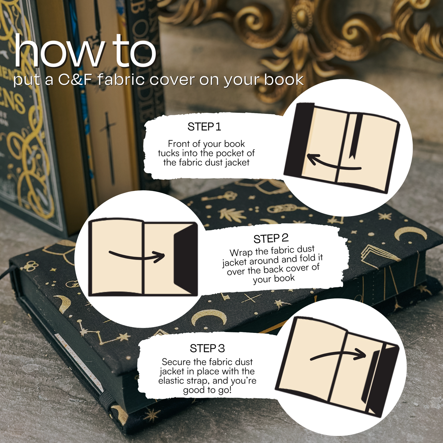 Charlie and Fox - Fantasy fabric dust jacket: L - 9.5" / 24cm