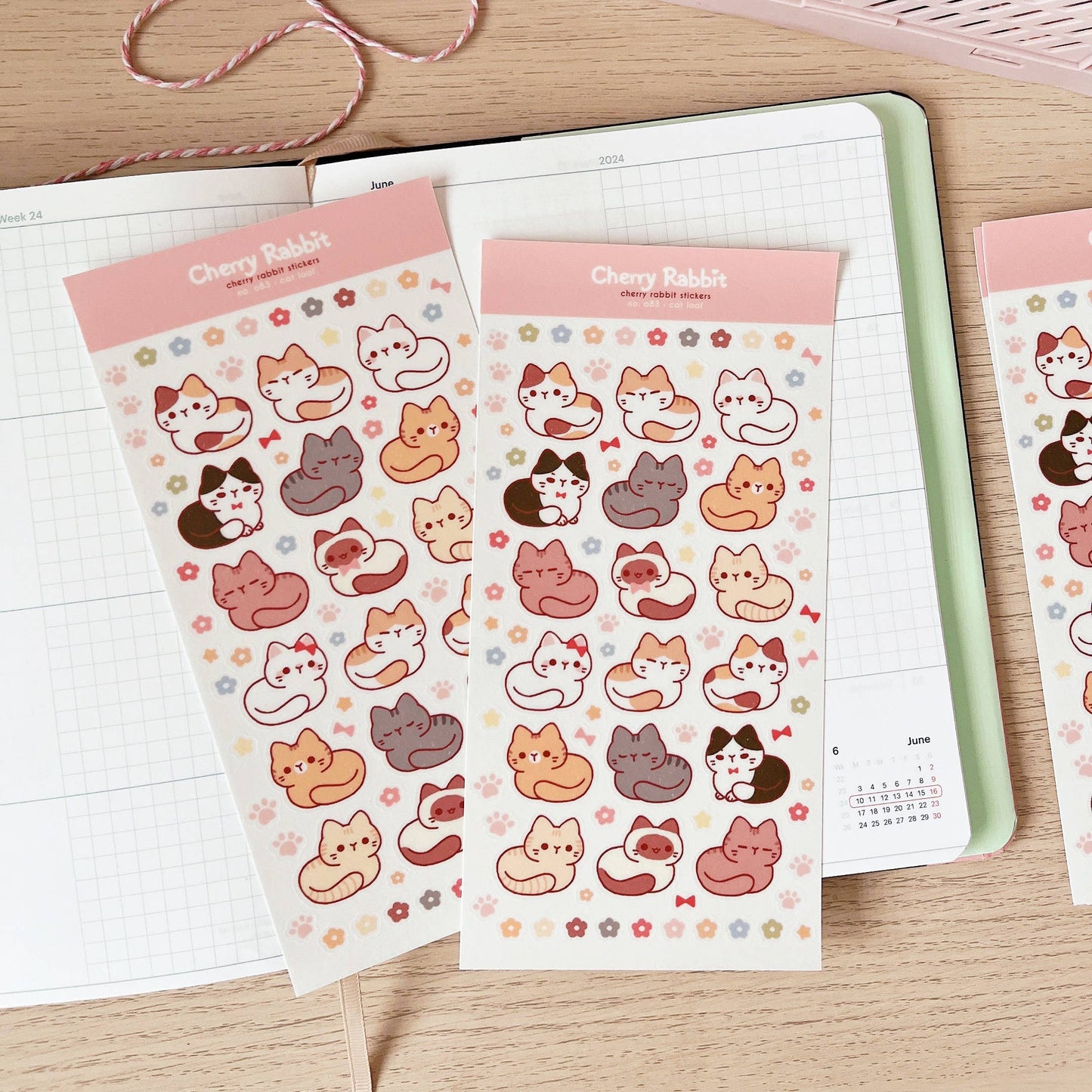 Cat Loaf Sticker Sheet no.083