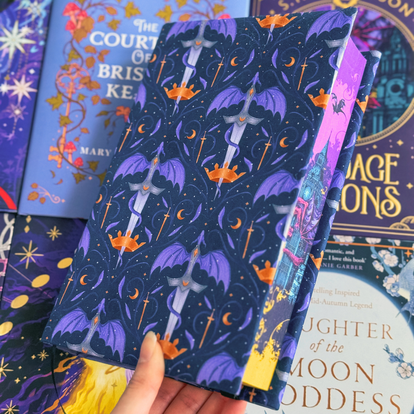 Charlie and Fox - Fantasy fabric dust jacket: L - 9.5" / 24cm