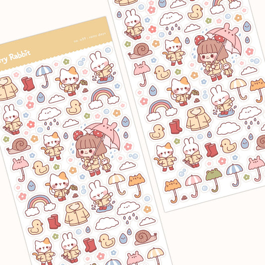 Rainy Days Sticker Sheet no.039
