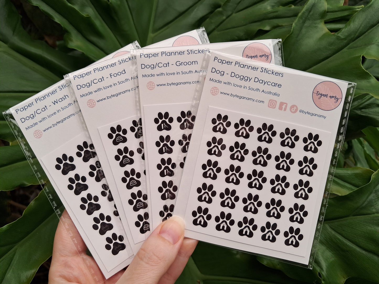 Paper Planner Stickers - Dog/Cat - Black