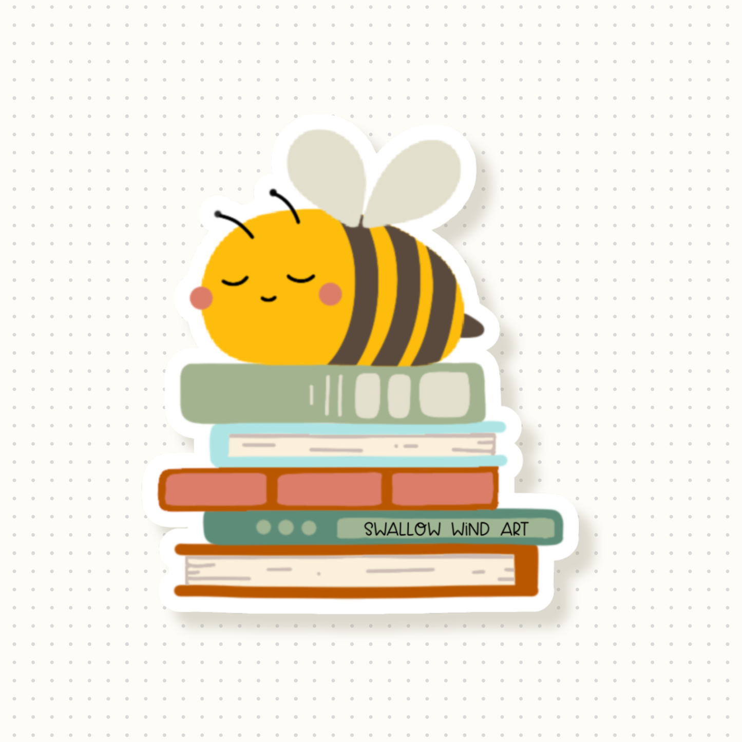 Vinyl Sticker - Bees and Books