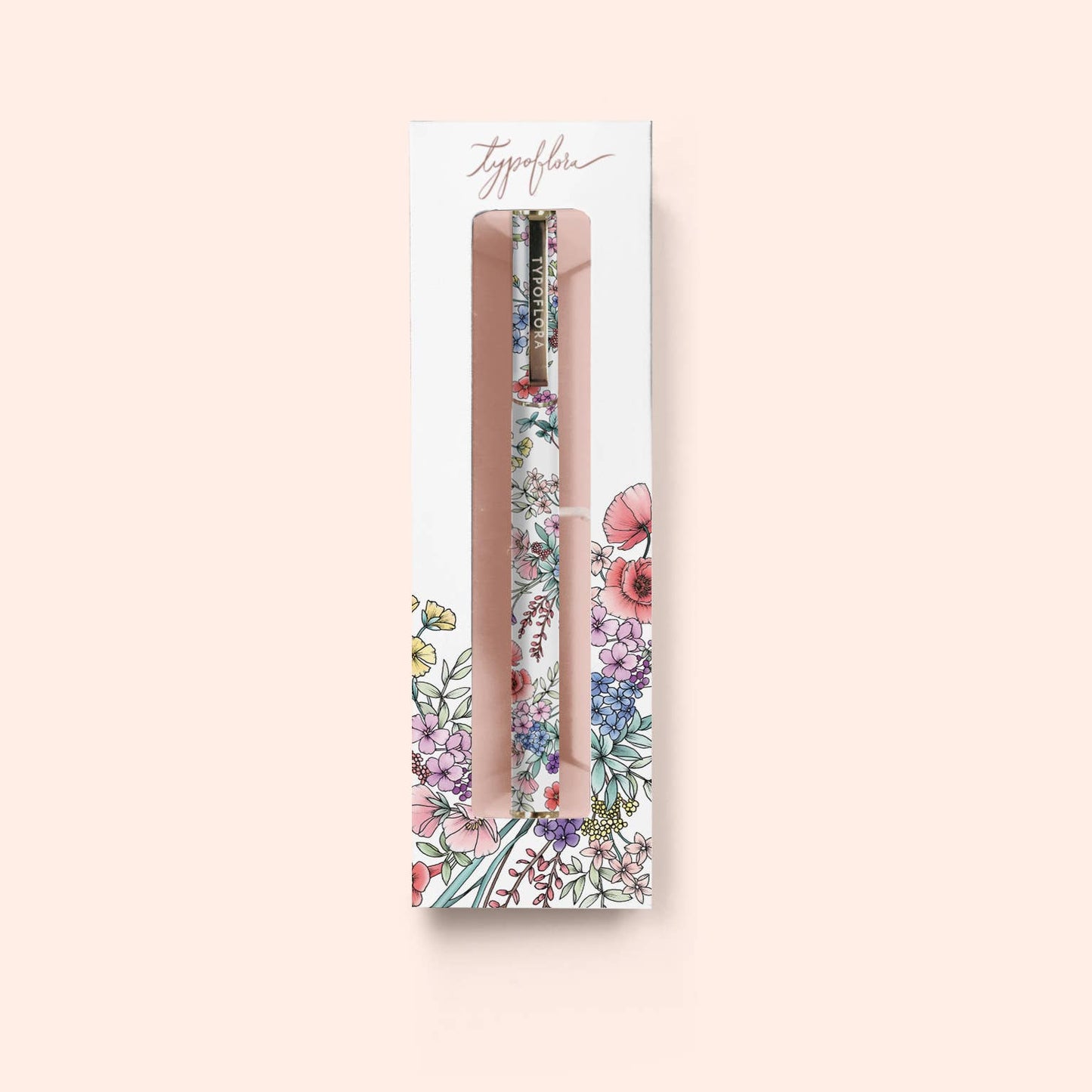 Rollerball Pen - Blooms in White