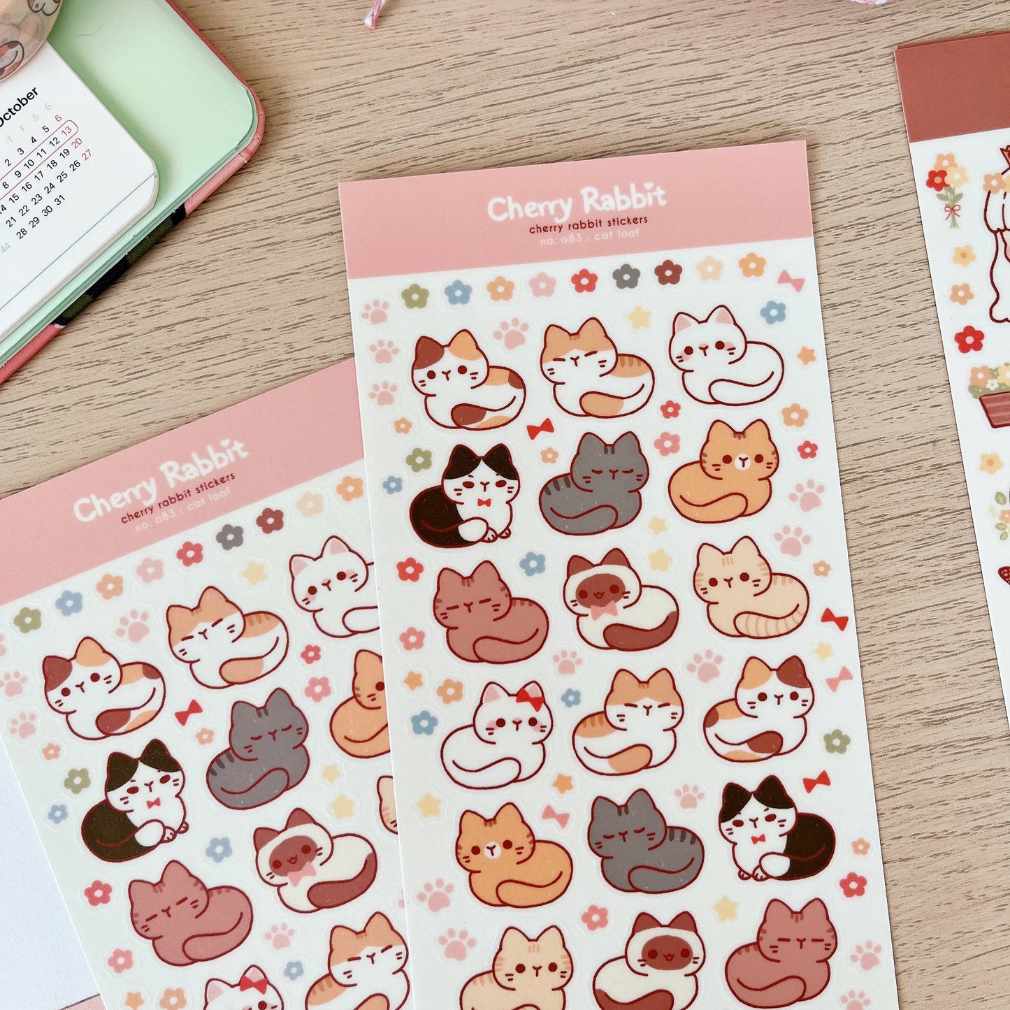 Cat Loaf Sticker Sheet no.083