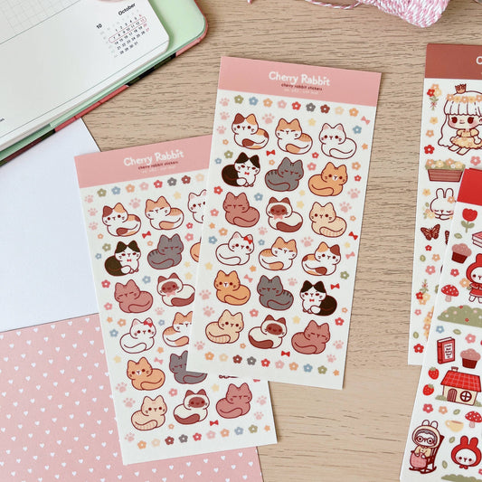 Cat Loaf Sticker Sheet no.083