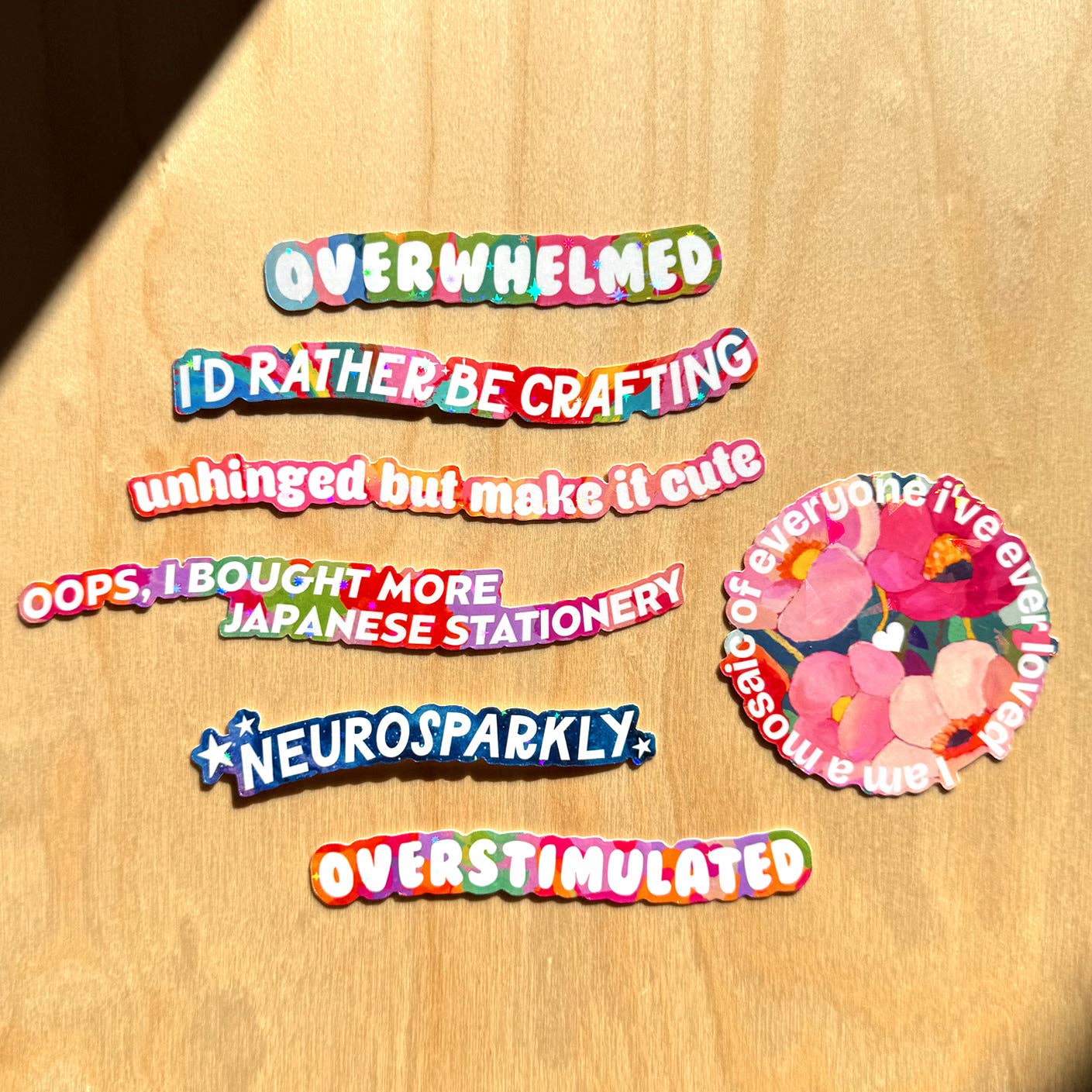 Overstimulated - Funny Type Sticker
