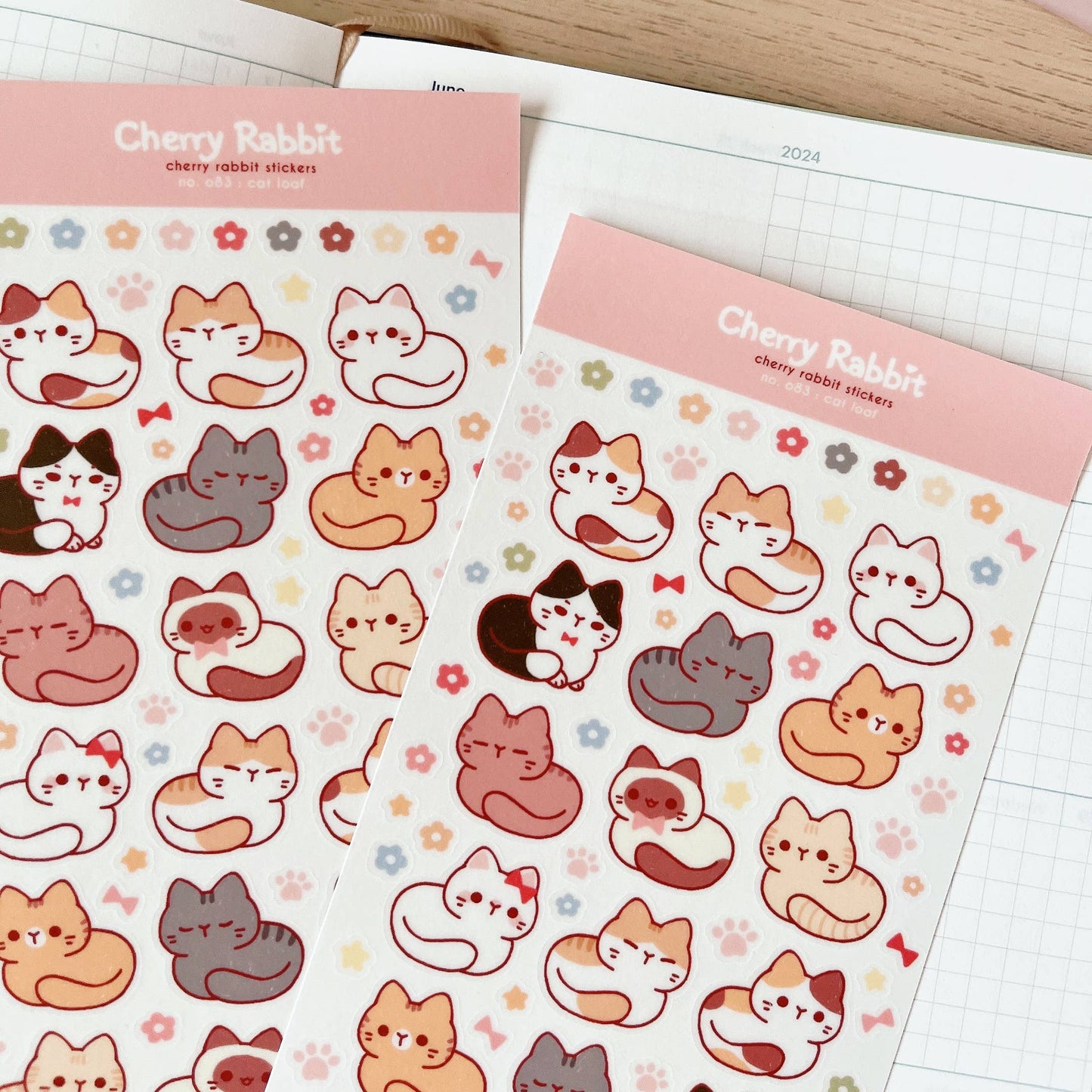 Cat Loaf Sticker Sheet no.083