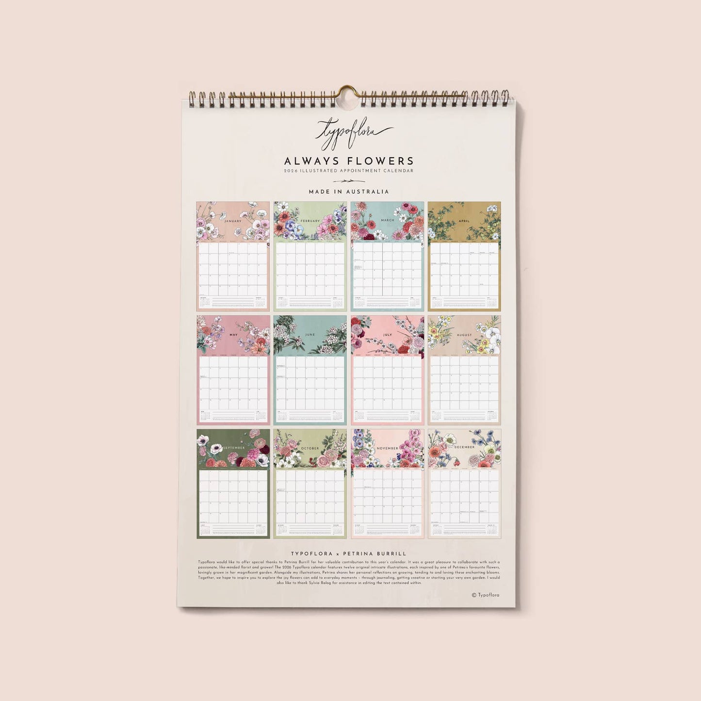 2026 ALWAYS FLOWERS APPOINTMENT CALENDAR
