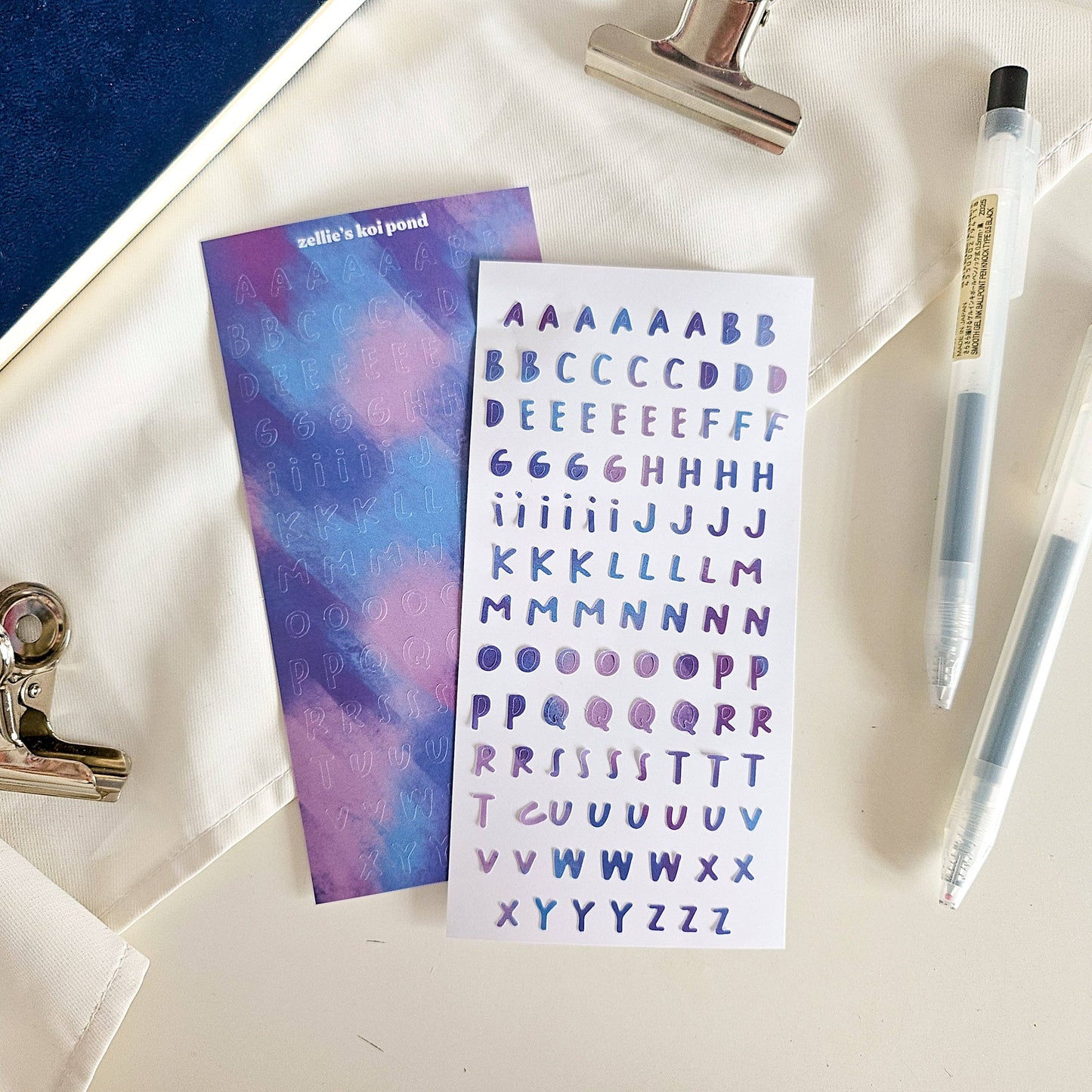 Alphabet filler deco stickers | crayon colourway
