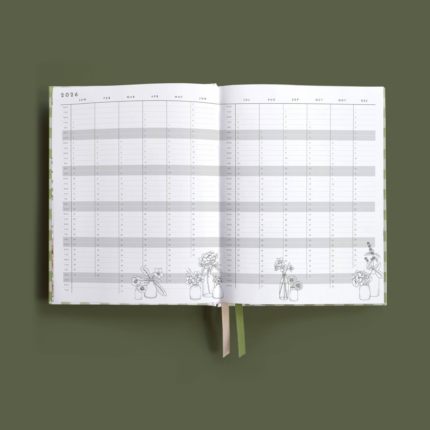 2026 ALWAYS FLOWERS PLANNER | SAGE