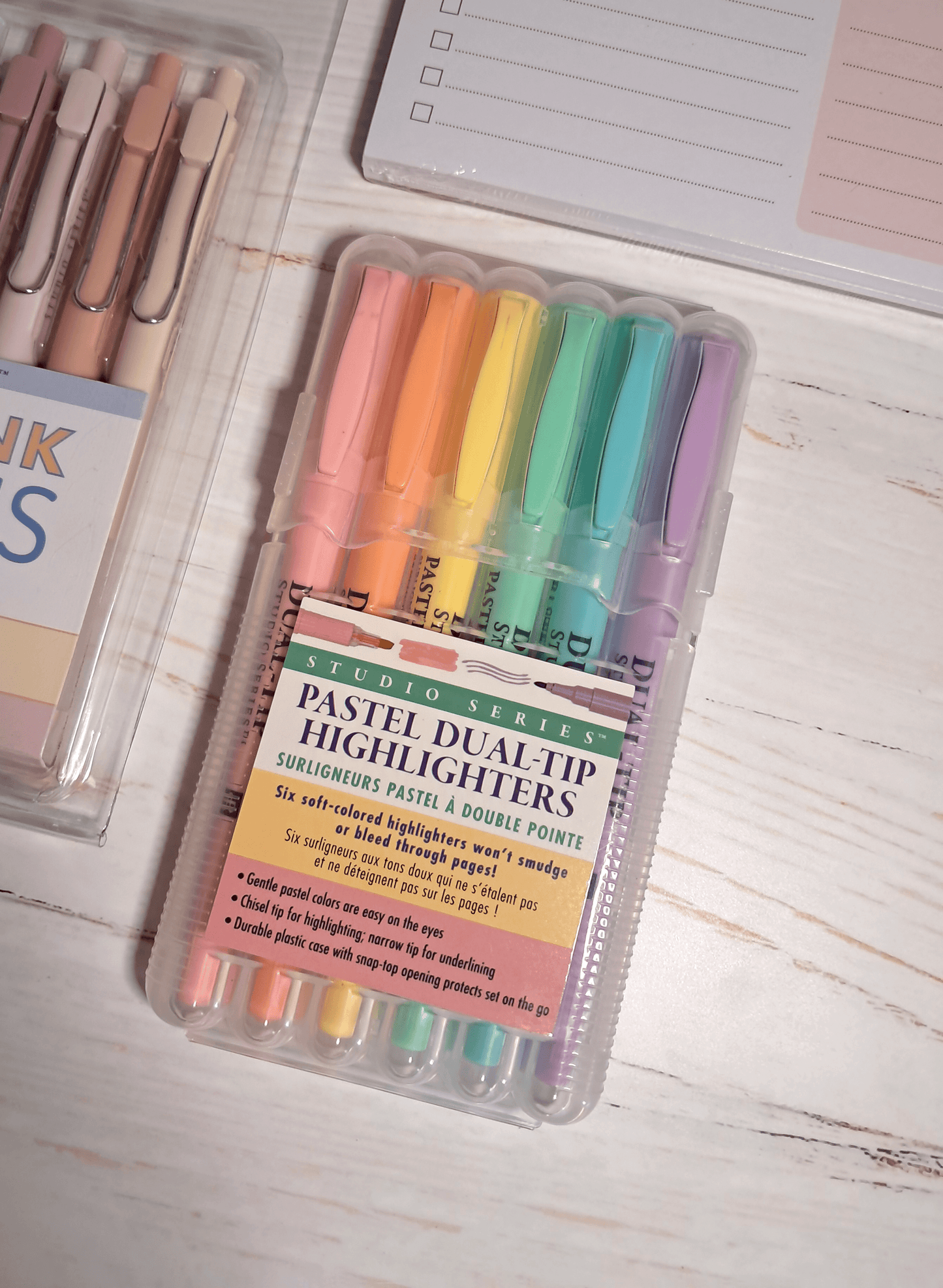 6 Pastel Dual-tip Highlighters