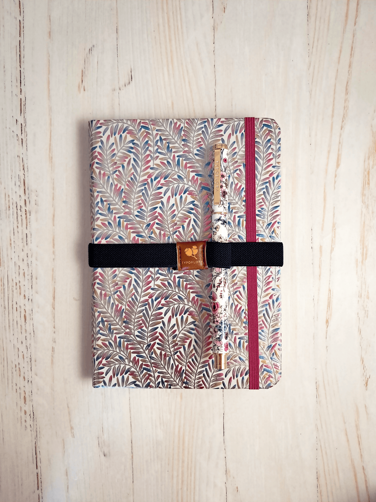 Notebook Strap With Pen Holder In Navy