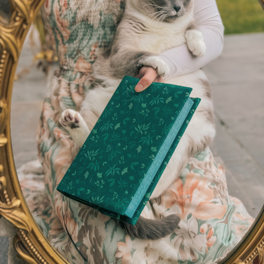 Charlie and Fox - Evergreen fabric dust jacket: L - 9.5" / 24cm