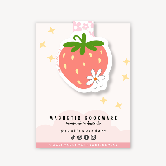 Magnetic Bookmark - Strawberry Flower