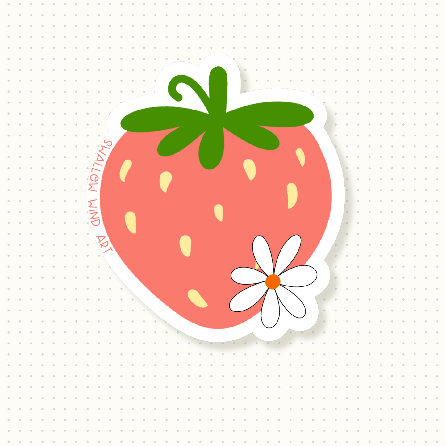 Vinyl Sticker - Sweet Strawberry Flower