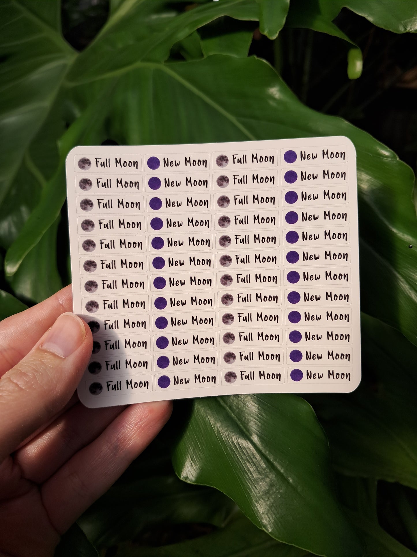 Paper Planner Stickers - Full Moon and New Moon