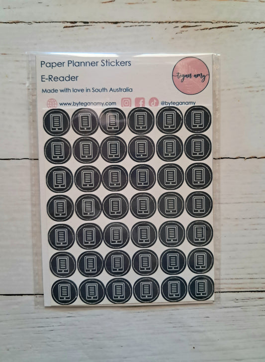 E-reader - Paper Planner Stickers
