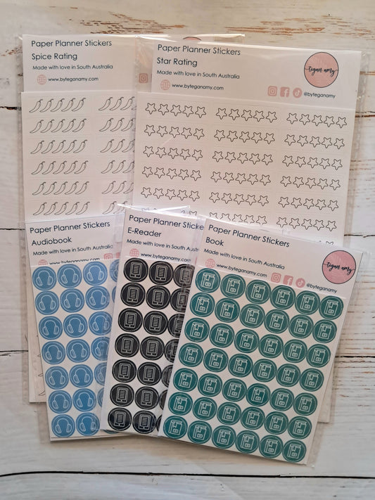 Book Tracker Bundle - Paper Planner Stickers